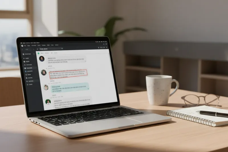 ChatGPT로 자소서를 수정 중인 현실적인 책상 풍경