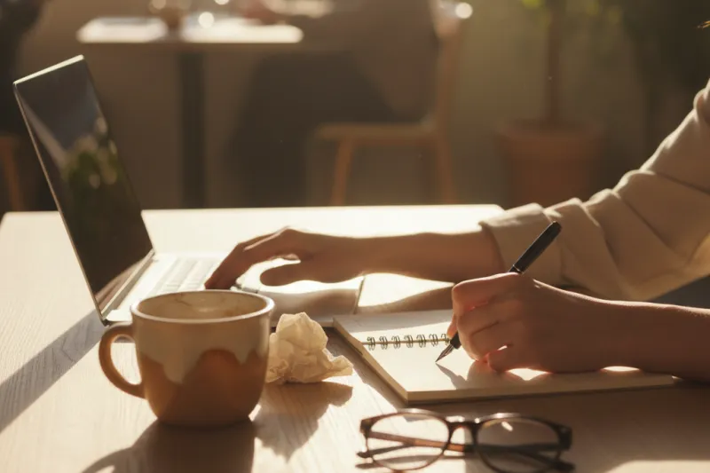 ChatGPT로 자소서 수정을 마친 후 마무리하는 장면