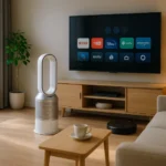 거실에 위치한 다이슨 가습 공기 청정기