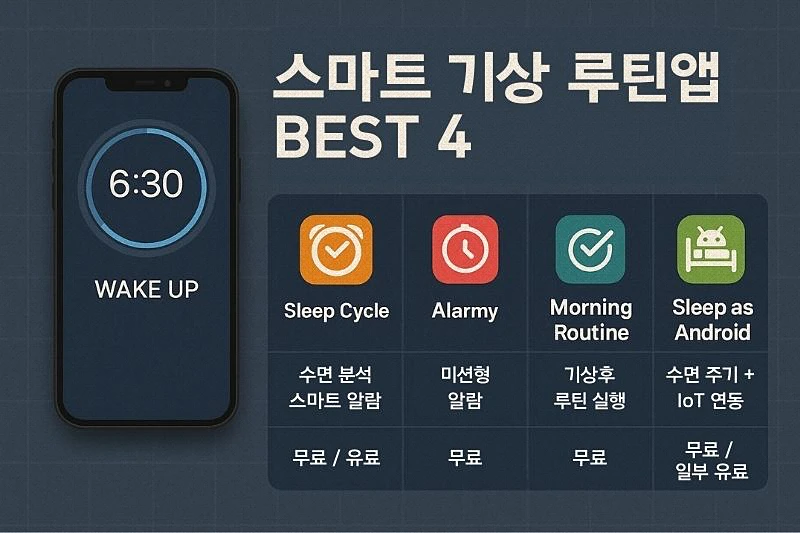 나에게 맞는 기상 루틴 앱 BEST 4