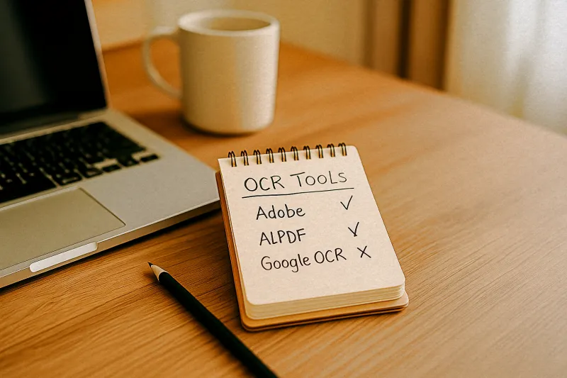 알PDF와 Adobe Acrobat의 OCR 기능 비교 화면