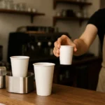 카페 종이컵 ml 사용 장면