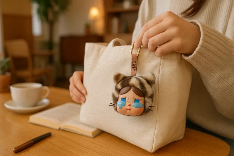 팝마트 크라잉베이비 고양이 키링 디테일