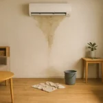 에어컨 물떨어짐 - 에어컨 천장 누수 증상 장면