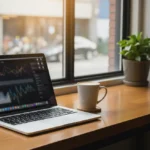 AI PC 소개, AI laptop introduction in Korean cafe