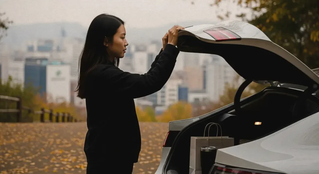 전기차 일상 활용 장면, EV car daily use in Korea