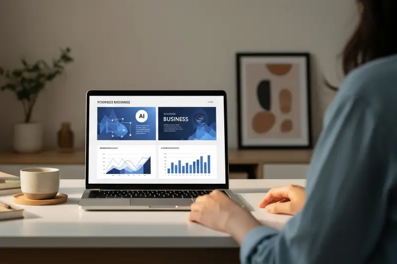 AI 감마로 자동 생성된 전문적인 PPT 디자인 화면