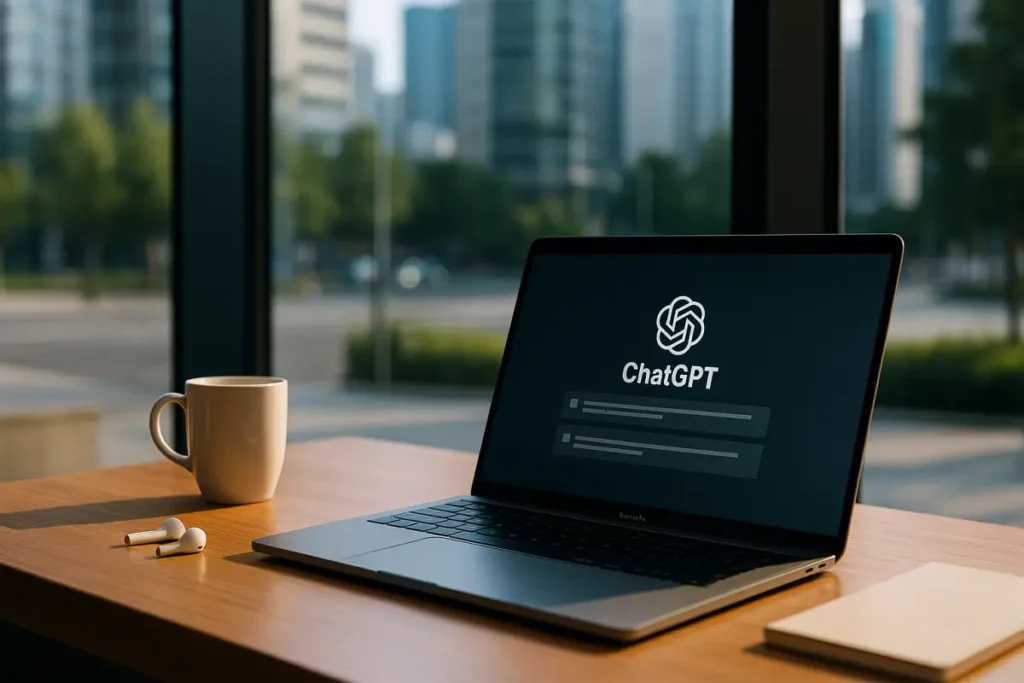 GPT-5 유료 구독을 활용해 업무 자동화를 시작하는 한국의 현대적 오피스 공간