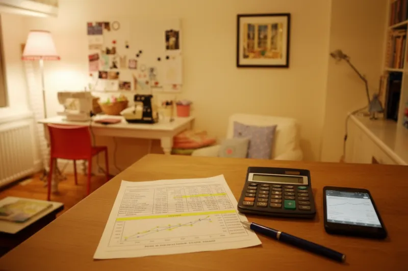 세액공제 금액을 계산하며 자료를 정리하는 모습