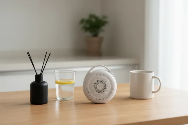 백색소음기 크기 비교 느낌 컷