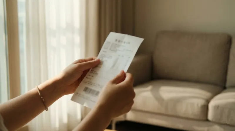 2026년 1분기 전기요금 고지서를 확인하는 모습