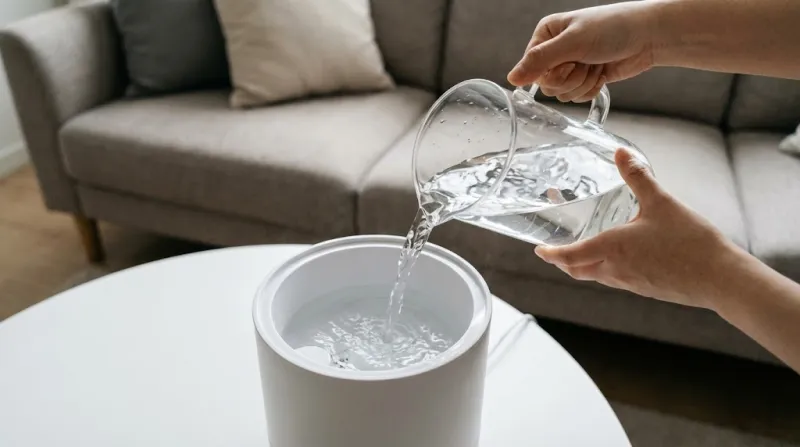 통세척 초음파 가습기 물보충 구조