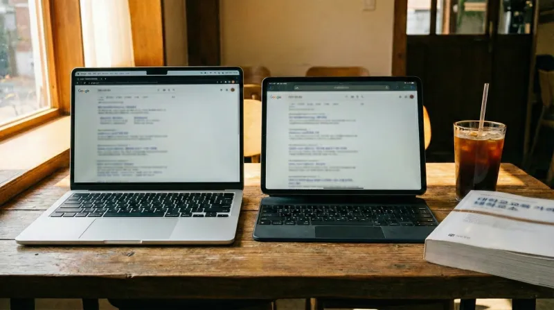 대학생 카공 카페 맥북 아이패드 조합