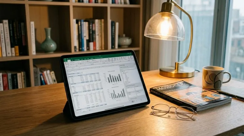 챗GPT 유료 결제 데이터 분석 기능을 활용하는 세련된 데스크 환경