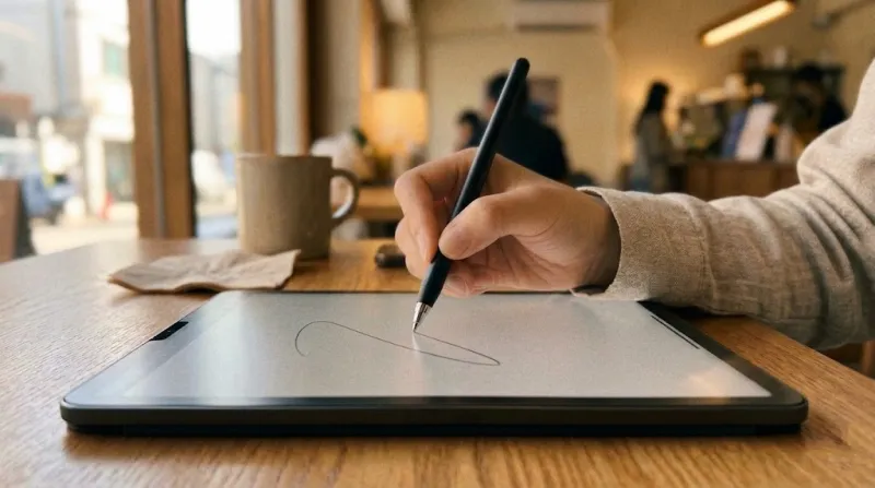 아이패드 에어5 vs 갤럭시탭 S9 필기 비교 - 태블릿 종이질감 필름과 메탈 펜촉 필기 질감