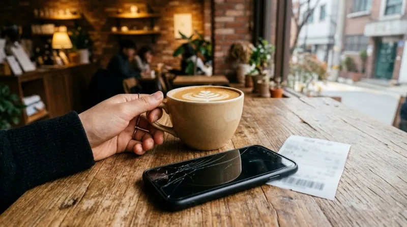 아이폰 자급제 파손 액정 수리비 및 영수증