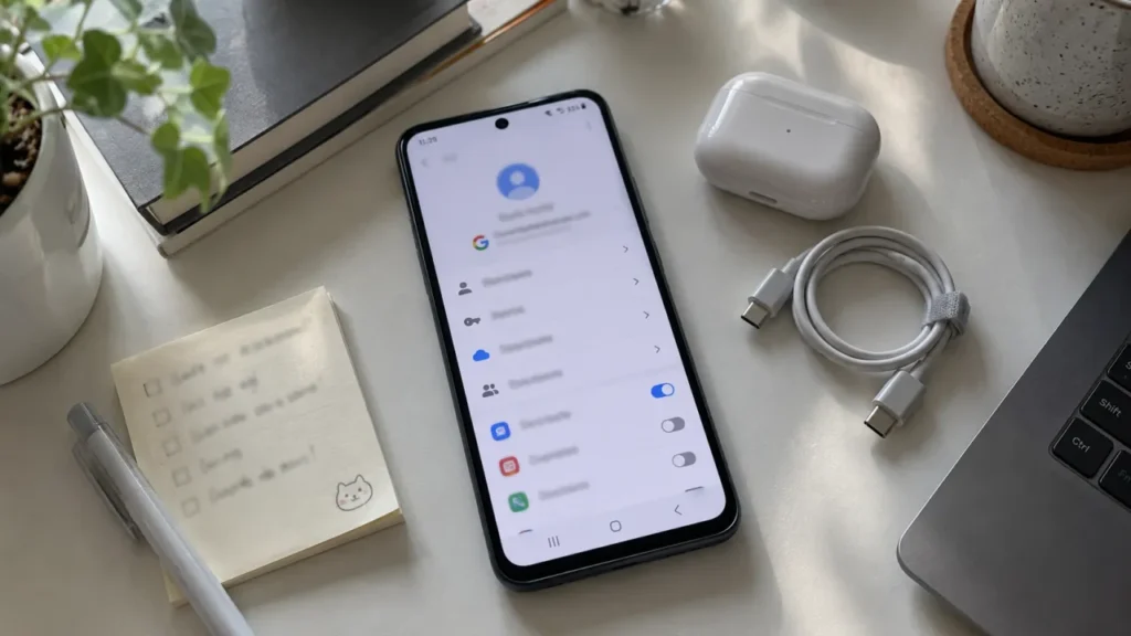 Gemini Google Play 사용 조건과 계정 설정을 확인하는 안드로이드 스마트폰